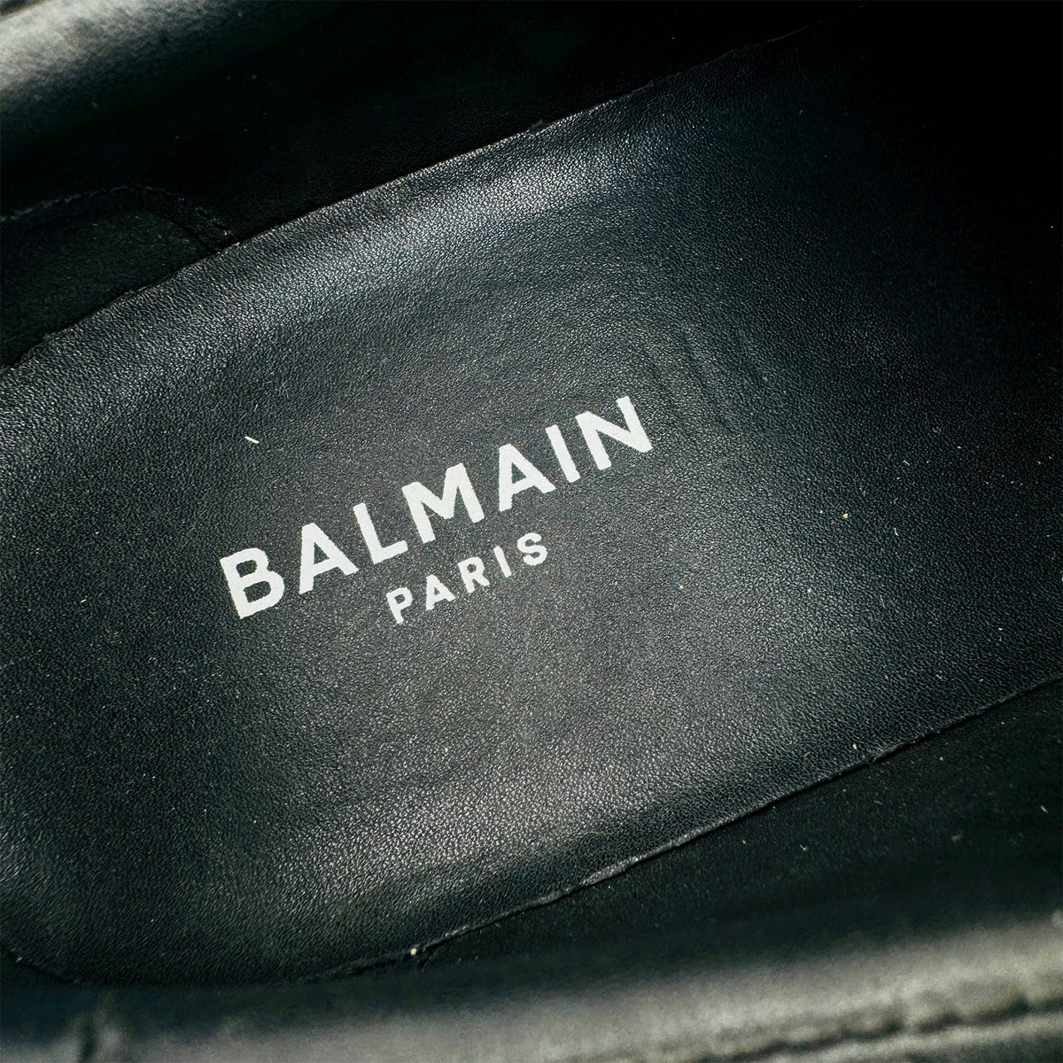 Balmain Paris Black White Logo Print Sneakers (Size 41)