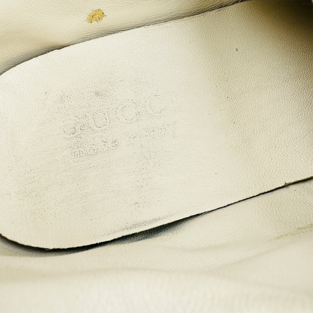 Gucci Rhyton Ivory Leather Shoes (Size 42) - 500877 DRW00 9522