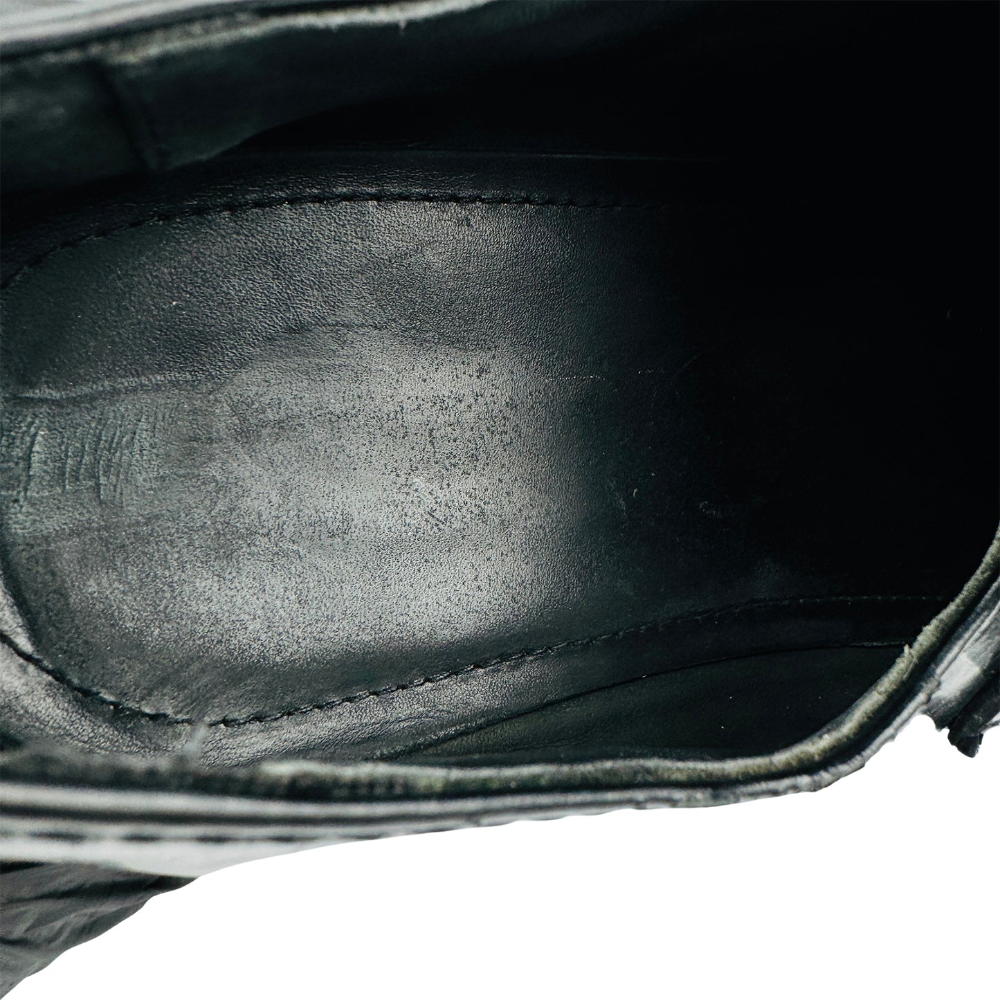 Prada Black Brushed Leather Loafers (Size 40/40.5)