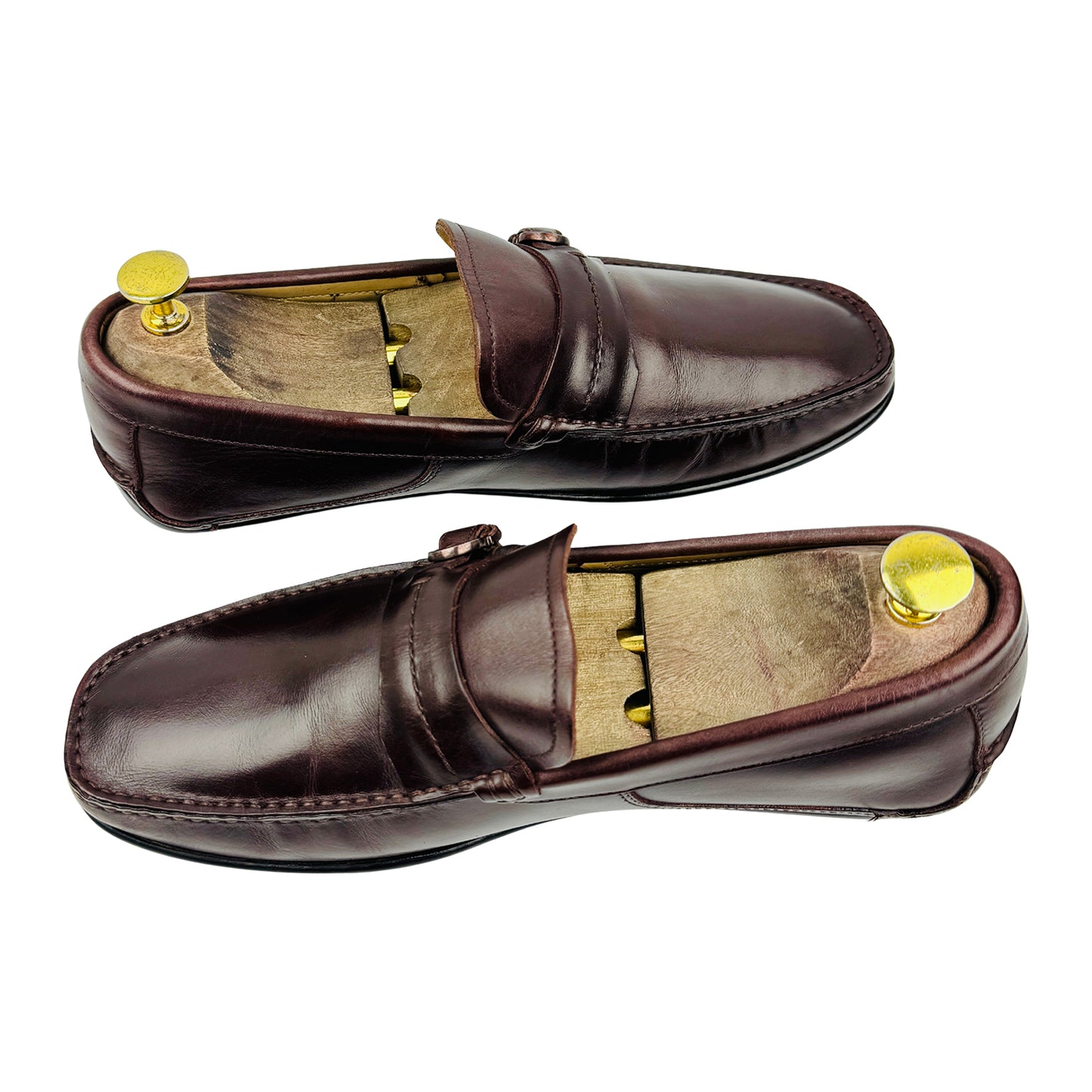 Salvatore Ferragamo Dark Brown Buckle Loafers (Size 41/41.5)