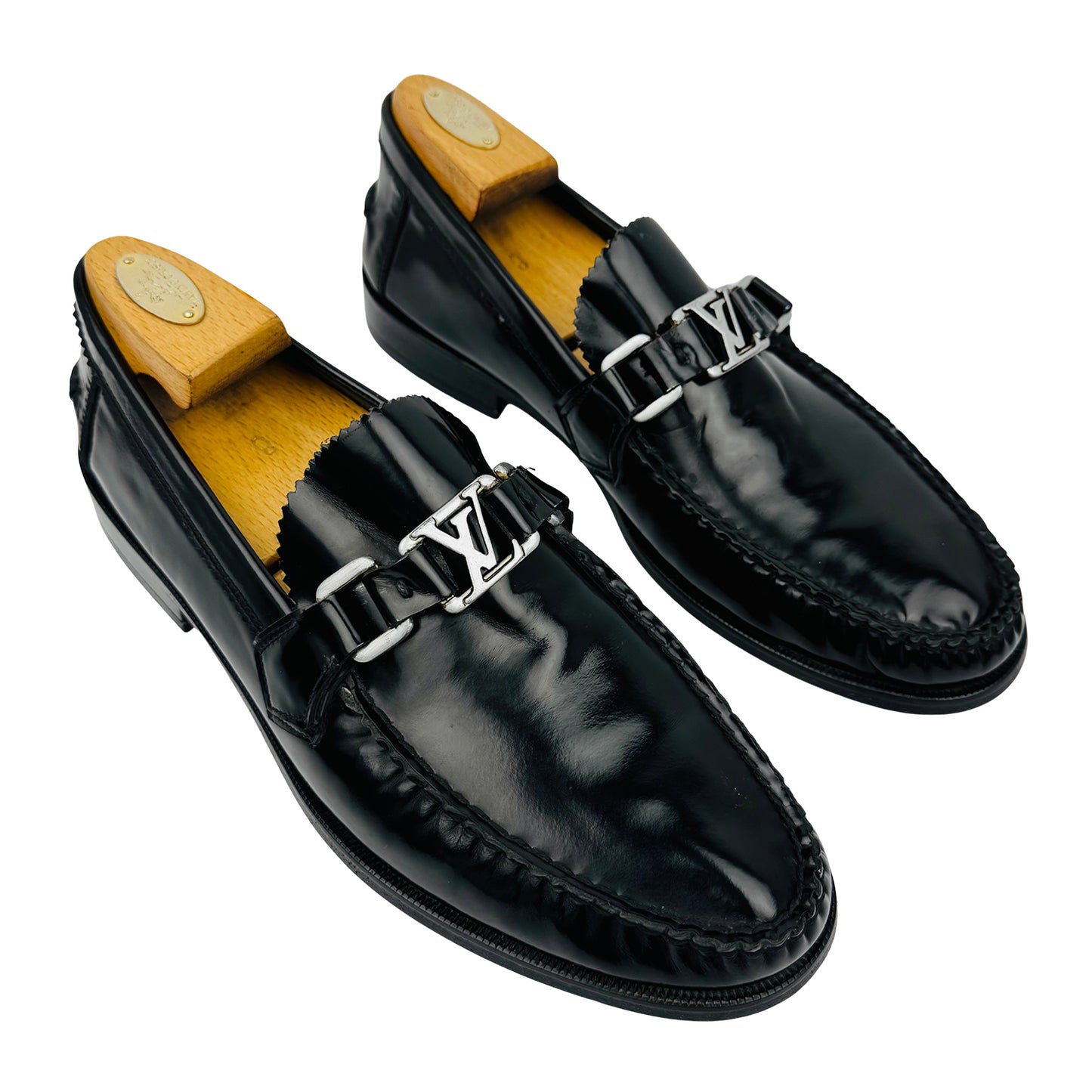 Louis Vuitton Men's Major Black Leather Loafers (Size 42/42.5)