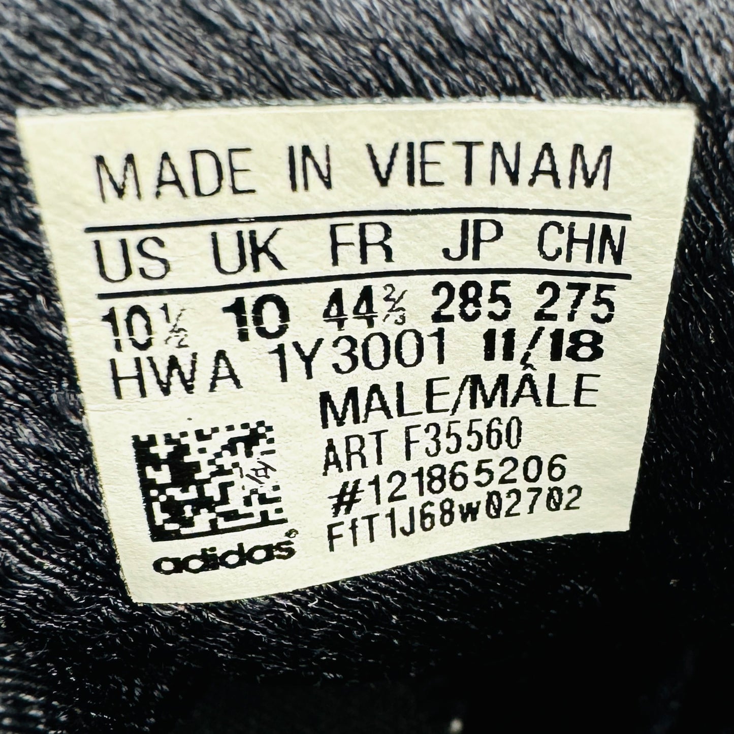 Adidas Asweego 'Core Black' Shoes (Size 44.5) - F35560