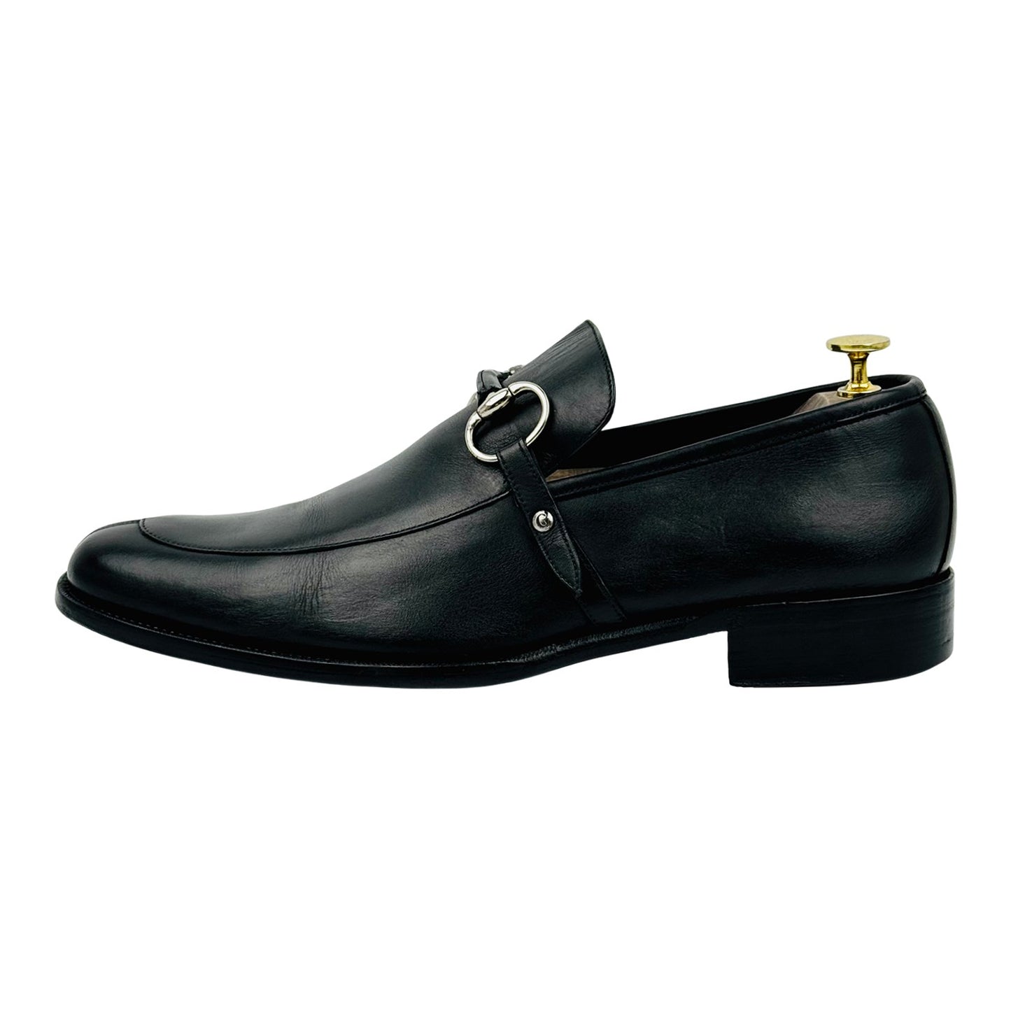 Gucci Men's Black Horsebit Loafers (Size 43/43.5) - 114418