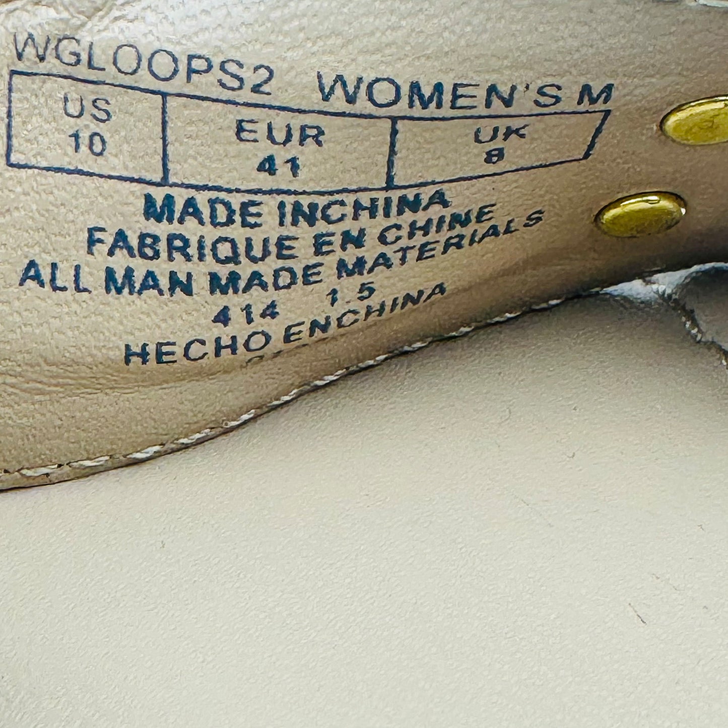 Guess Women's Beige Off-White Chain Sandal Slippers (Size 41)