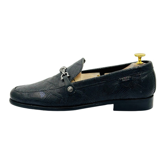 Twisted Tailor Men's Black Snakeskin Loafer (Size 41.5/42)