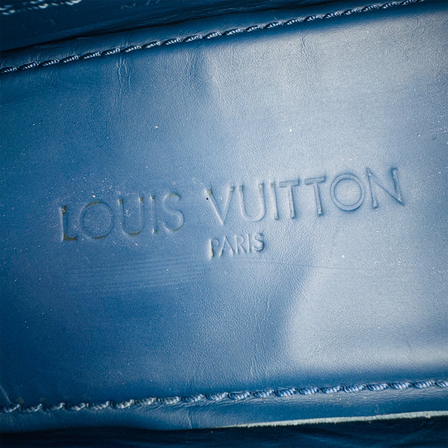 Louis Vuitton Men's Blue Suede Driving Loafers (Size 45)