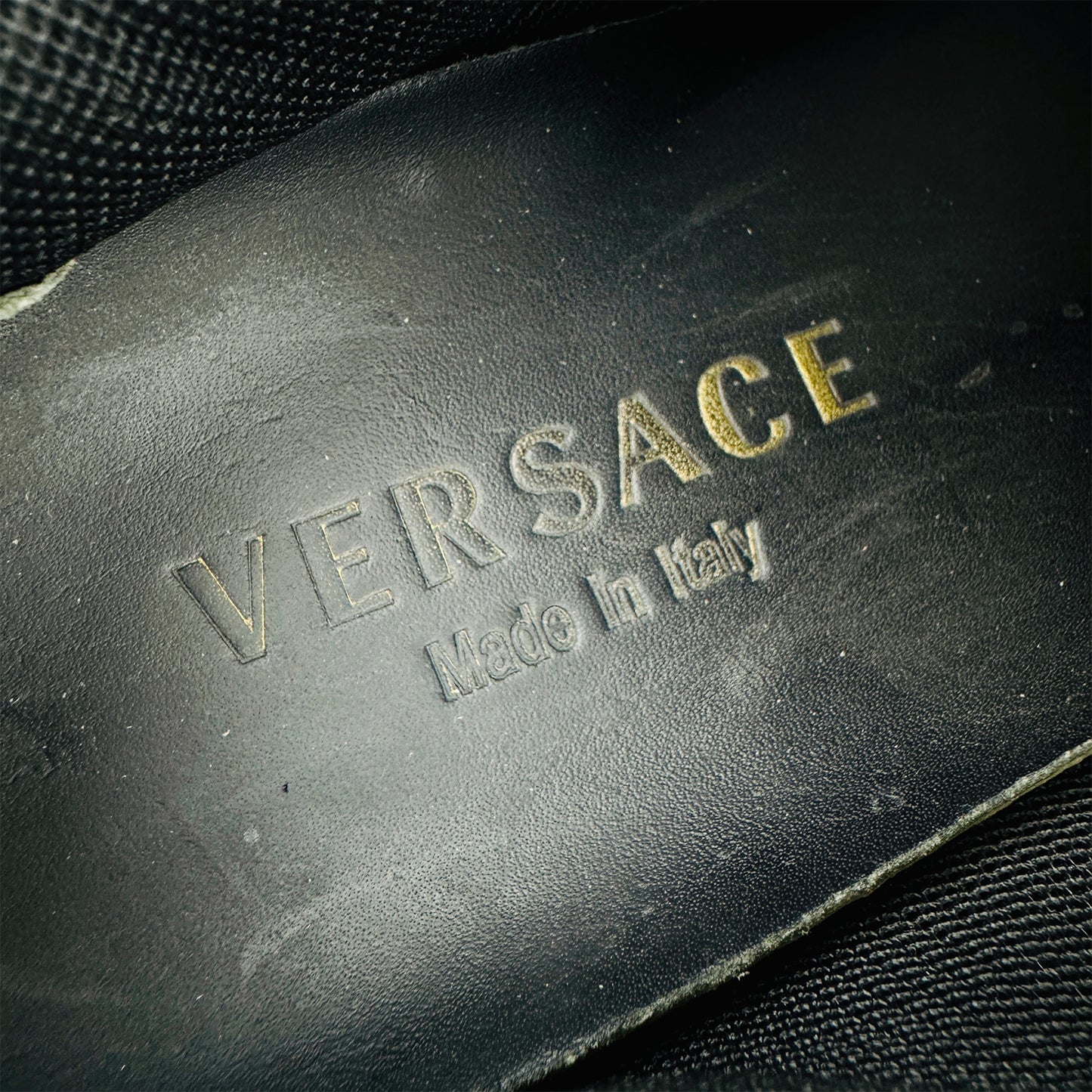 Versace Men's Greek Key Black Shoes (Size 42/42.5) - DSU5638