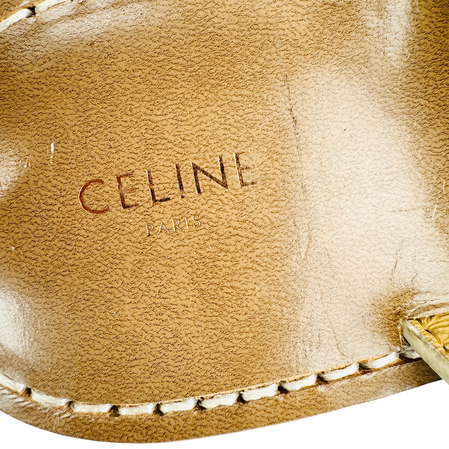 Celine 'Brown White' Leather Sandals (Size 40)