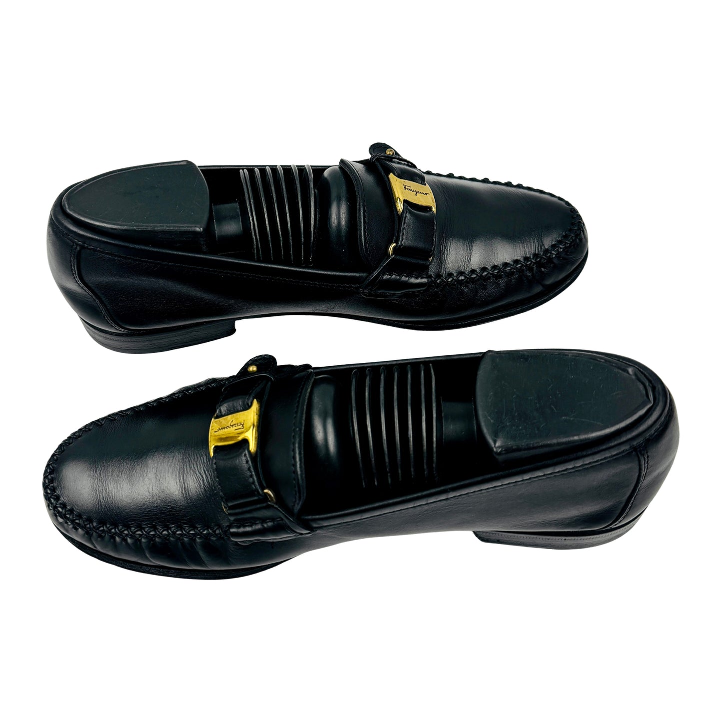 Salvatore Ferragamo Gancini Bit Leather Loafers (Size 40)