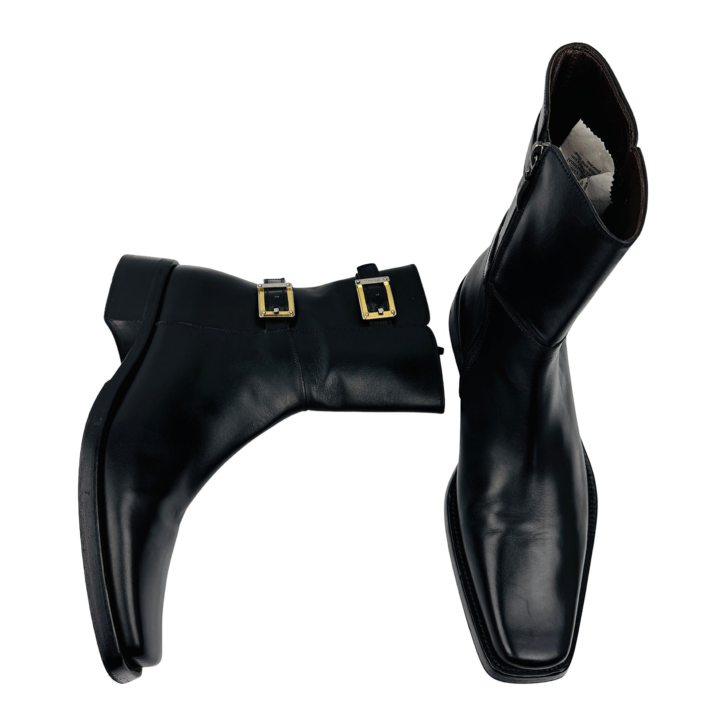 Cesare Paciotti Black Leather Boots (Size 41.5)