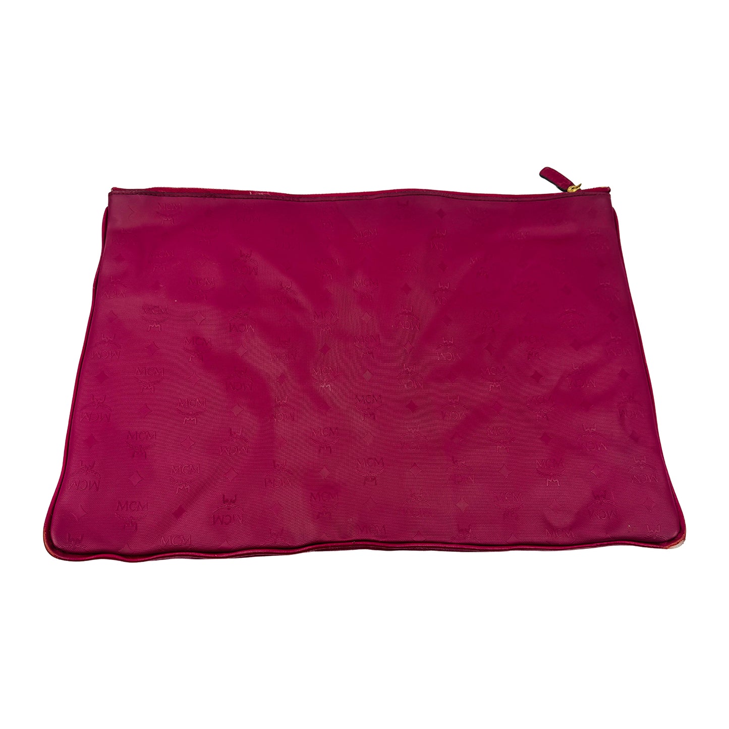 MCM Fuchsia Calf Leather Pouch Bag