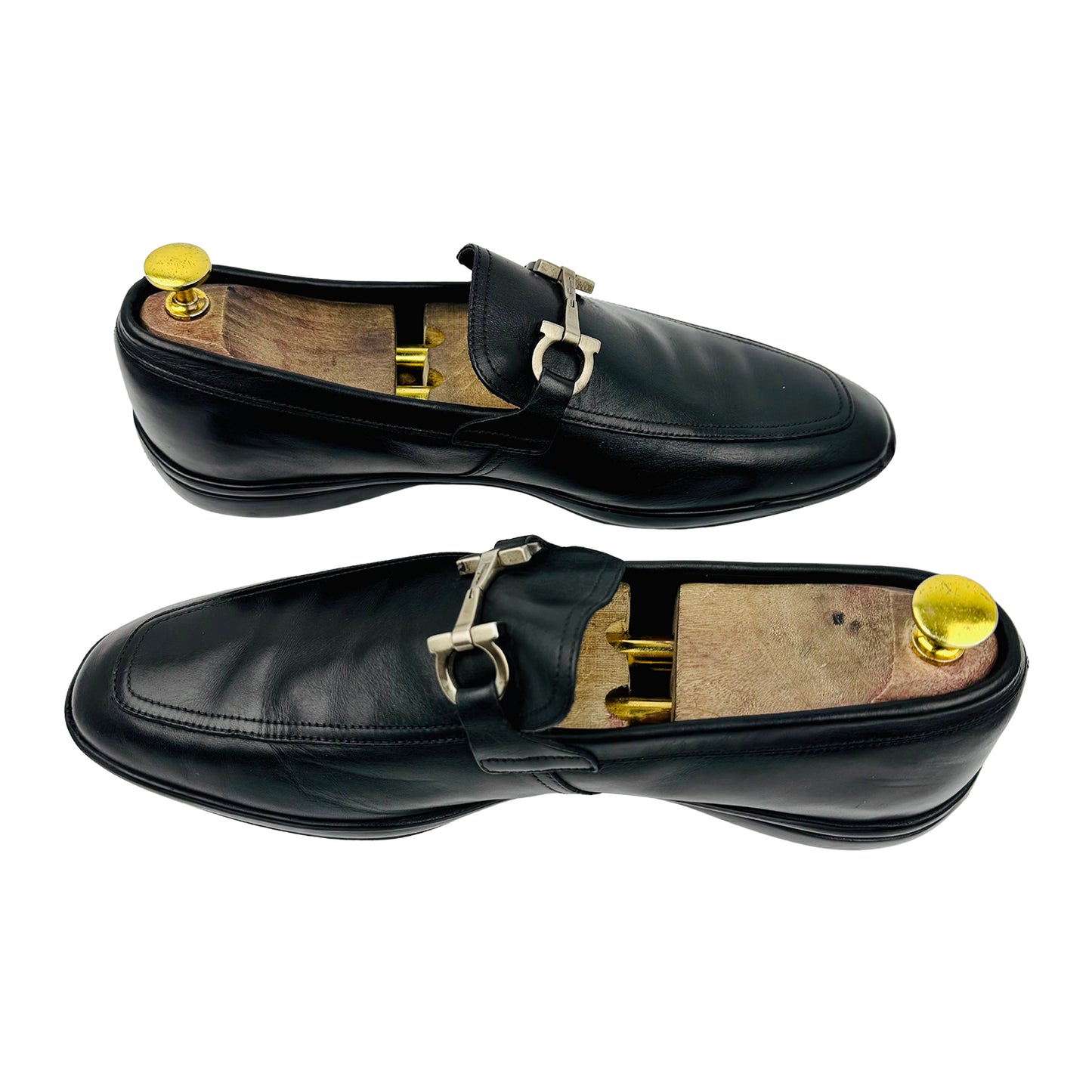 Salvatore Ferragamo Black Gancini Bit Loafer (Size 42.5)
