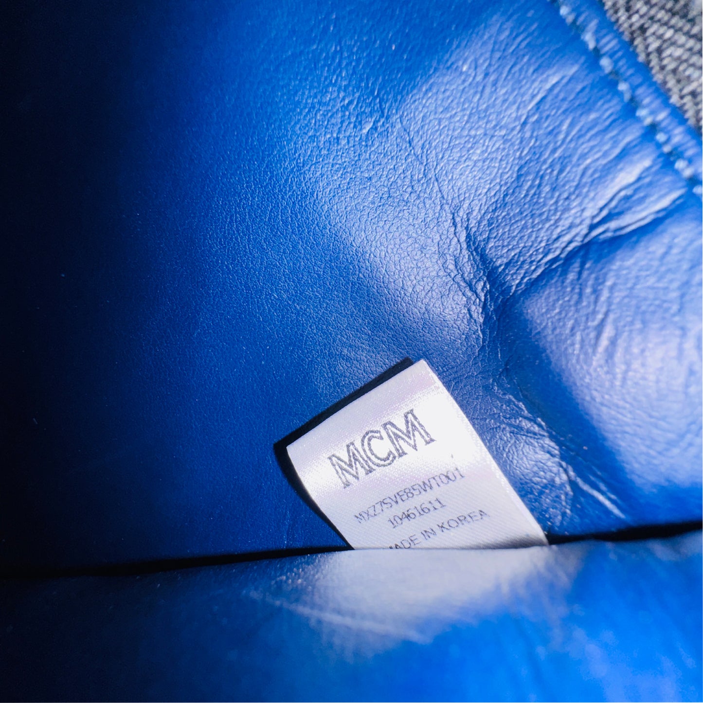 MCM Stark Cyber Flash 'White Blue' Clutch Bag