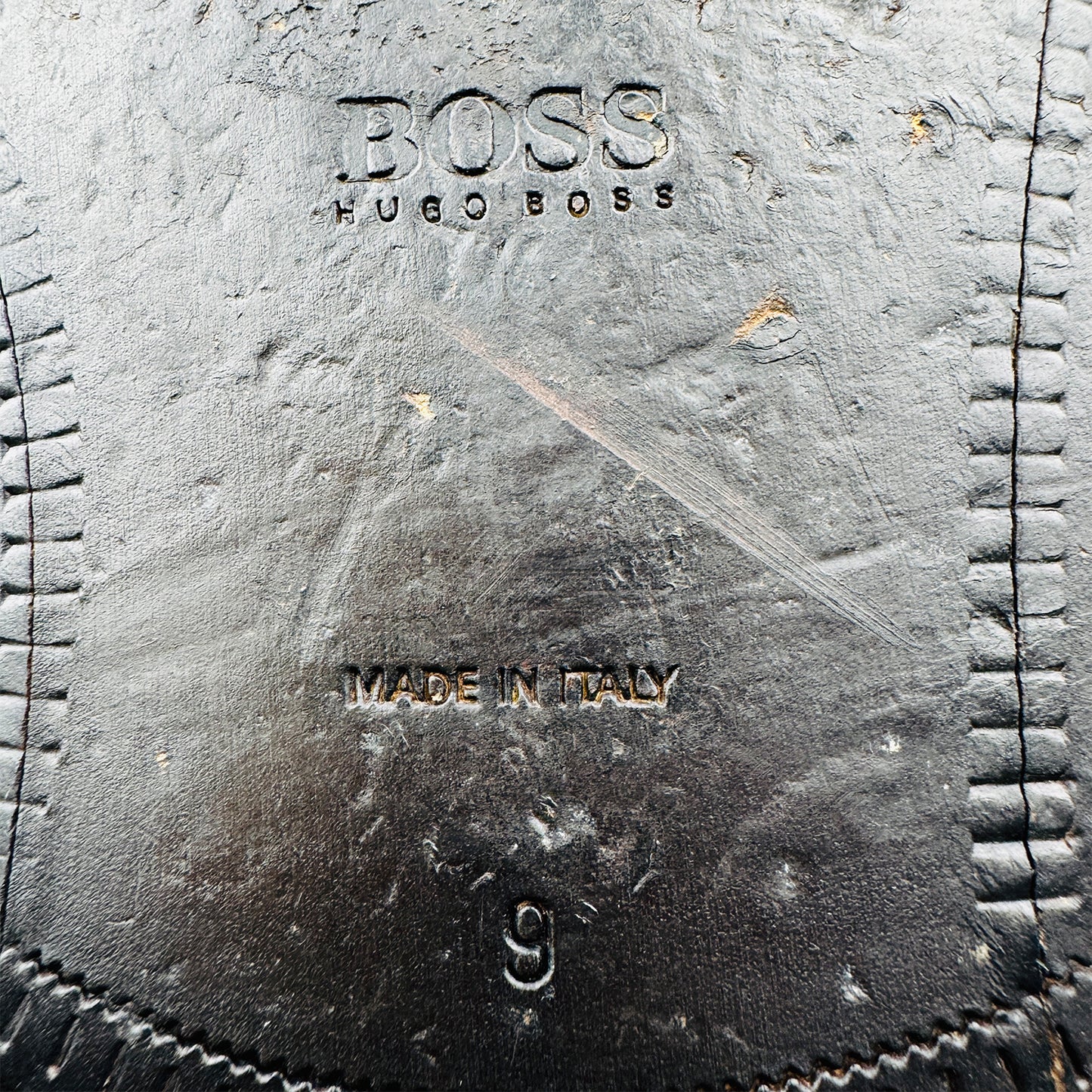 Hugo Boss Men's Black Leather Penny Loafers (Size 44)