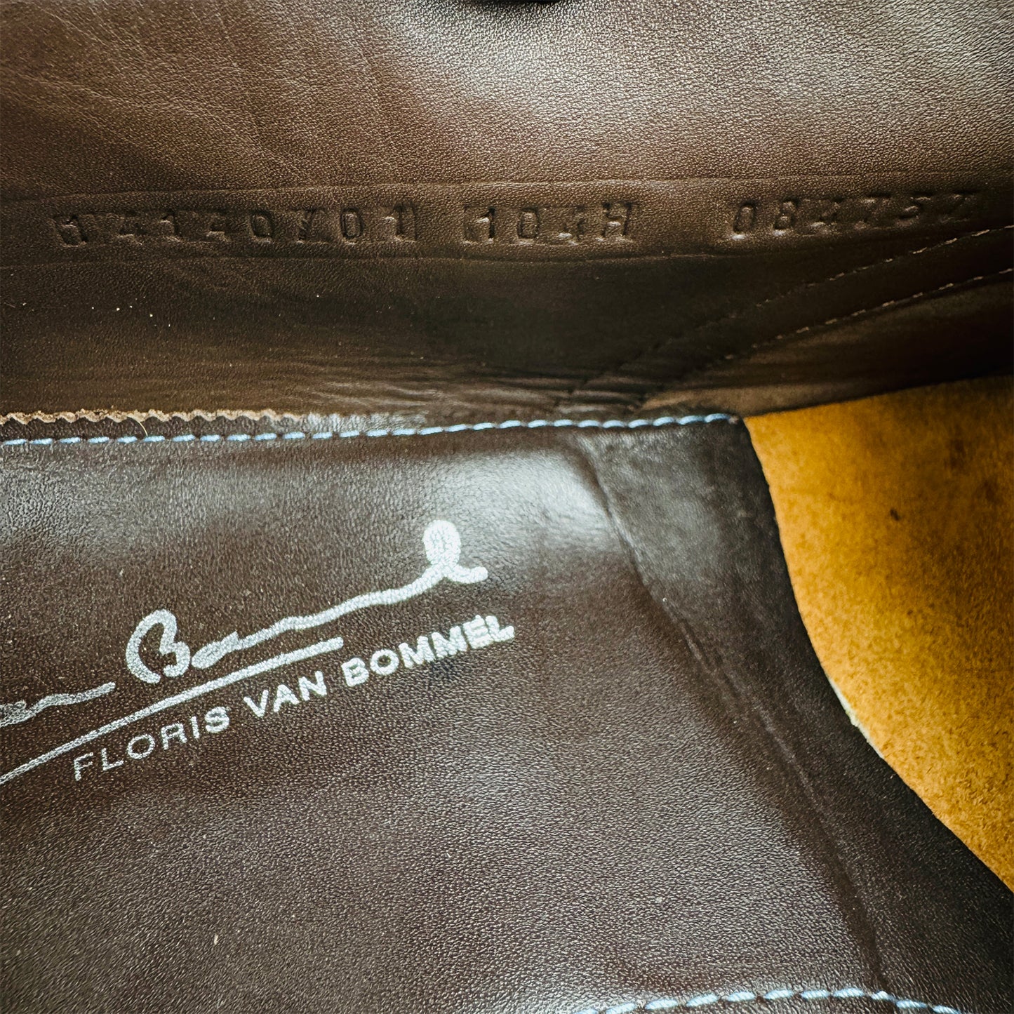 Floris Van Bommel Men's Brown Leather Derby Shoes (Size 42)
