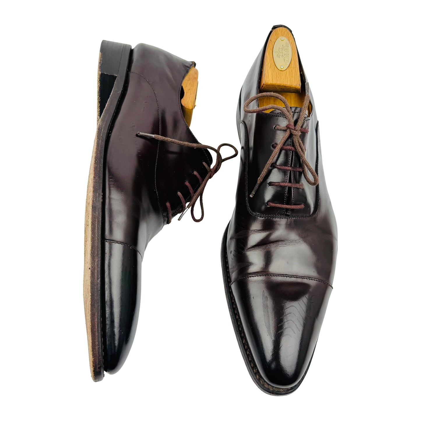 Bexley Men's Brown Leather Oxfords (Size 42.5/43)