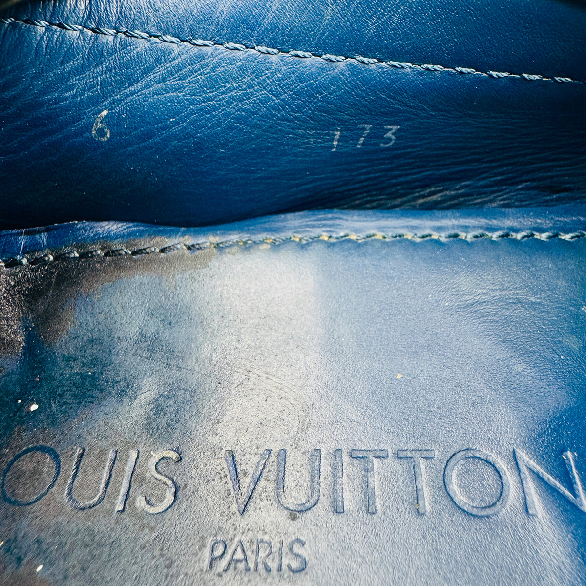 Louis Vuitton Monte Carlo Blue Leather Loafers (Size 42)