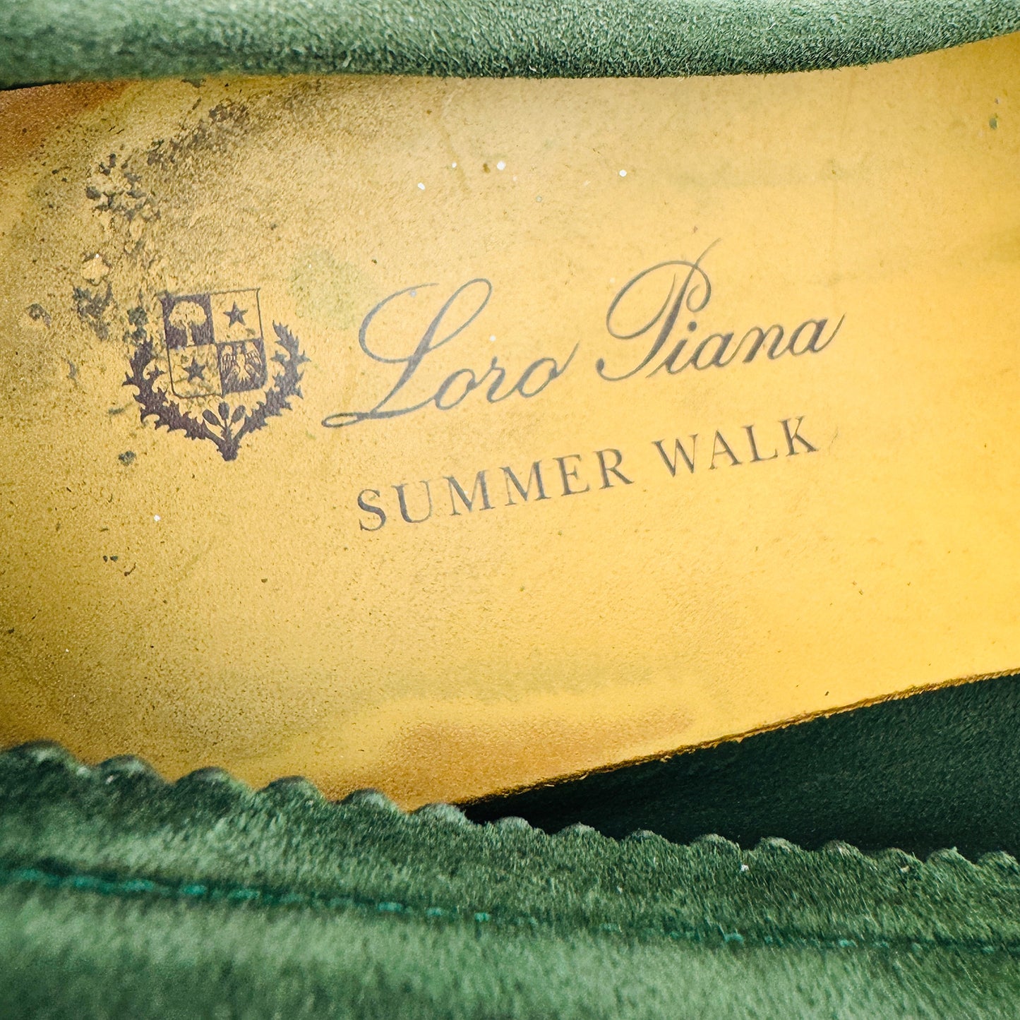 Loro Piana Summer Charms Walk 'Green' Loafers (Size 40)