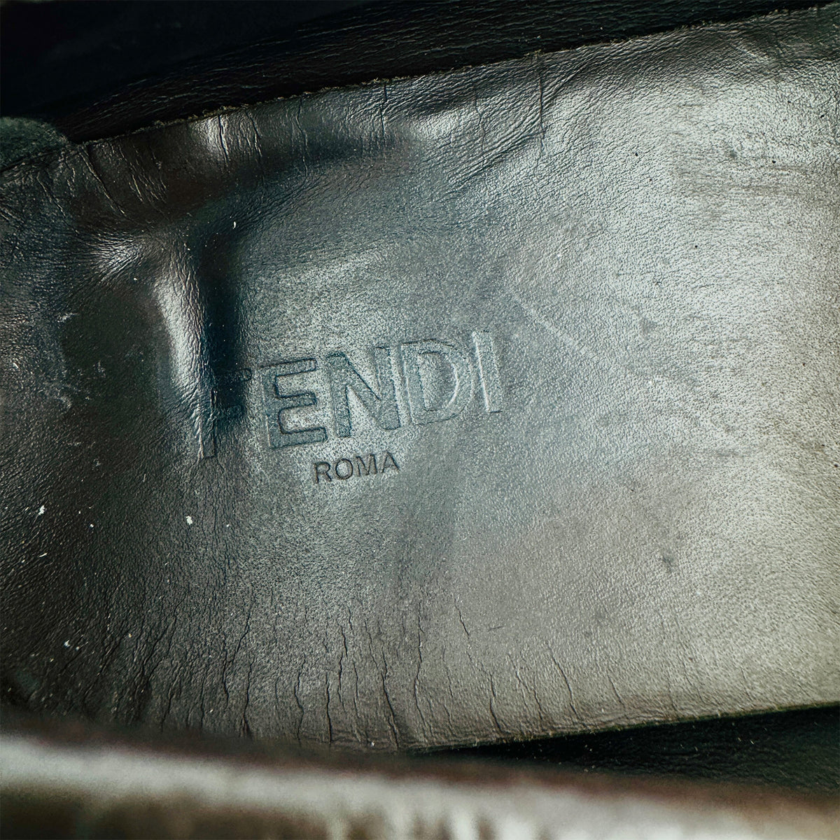 Fendi Zucca FF Monogram Leather Driving Loafers (Size 42)