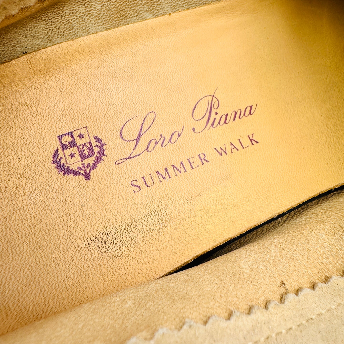 Loro Piana Summer Walk Beige Loafers (Size 40/40.5) - Z62816
