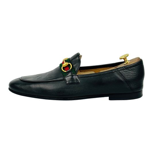 Gucci Men's Jordaan Black Leather Loafers (Size 42.5)