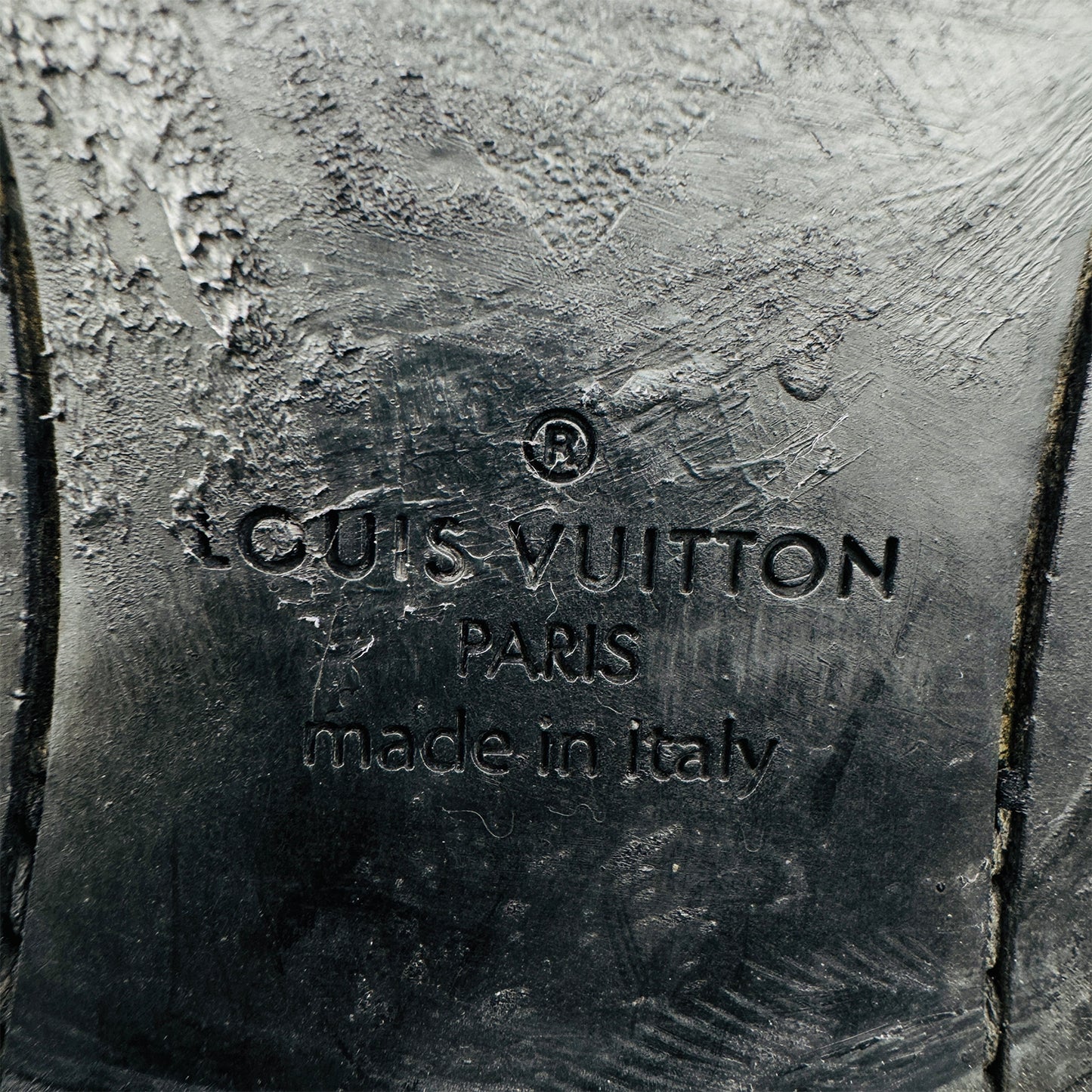 Louis Vuitton District Black Damier Embossed Shoes (Size 44)