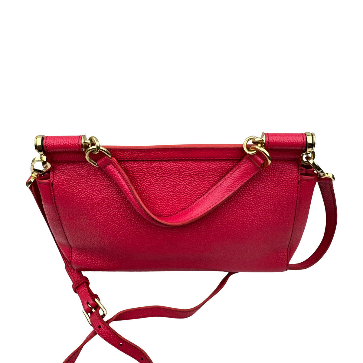 Dolce & Gabbana Sicily 'Fuchsia Pink' Leather Handbag