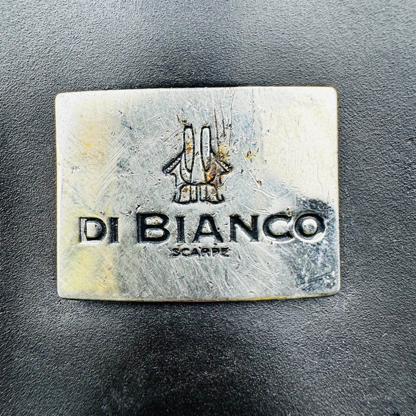 Scarpe di Bianco Black Leather Penny Loafers (Size 43.5)