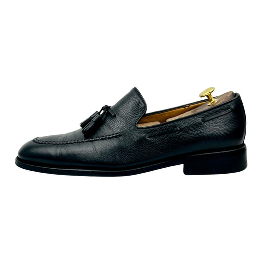 Moreschi Black Leather Tassel Loafers (Size 43)