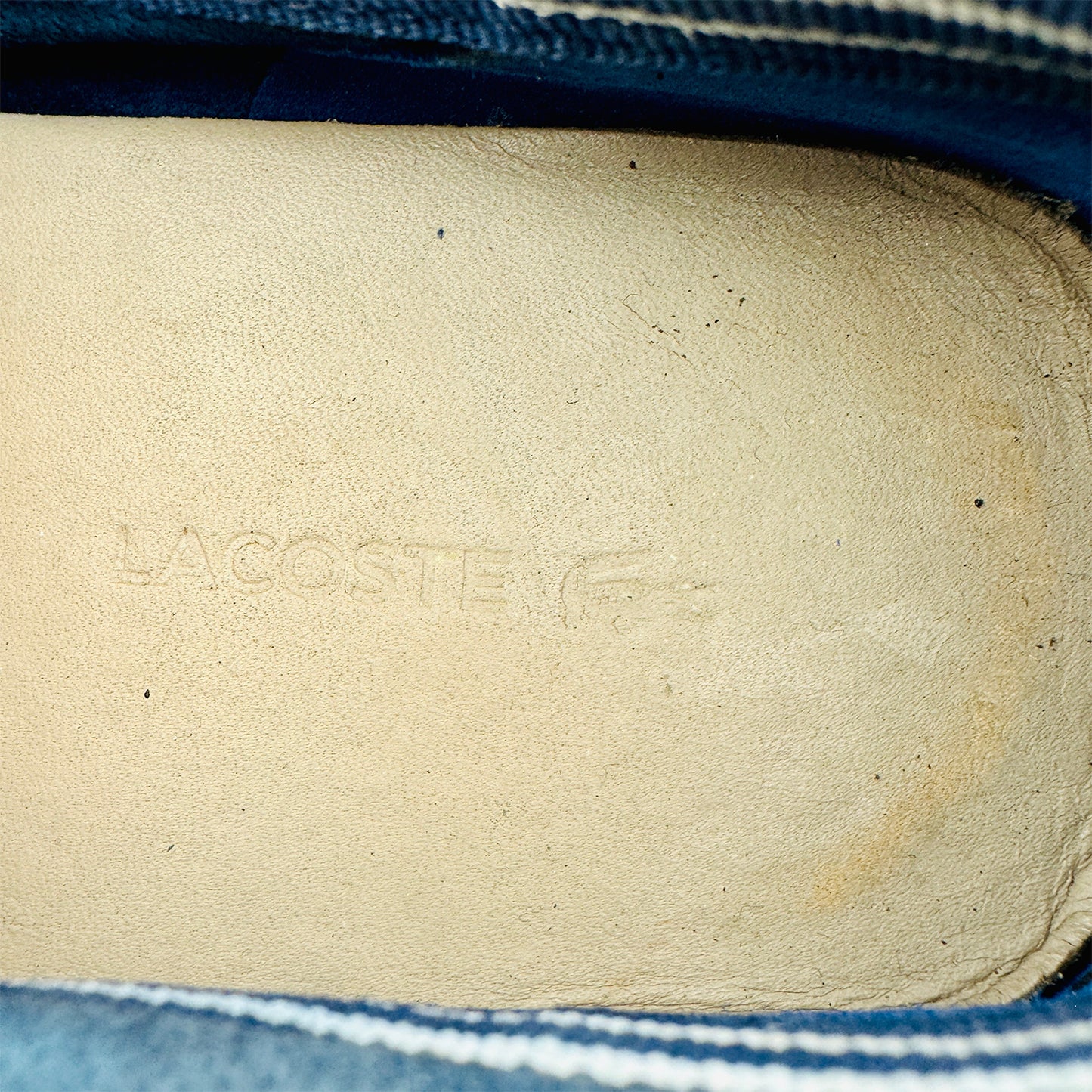 Lacoste Men's Blue Dotted Loafers (Size 41/41.5)