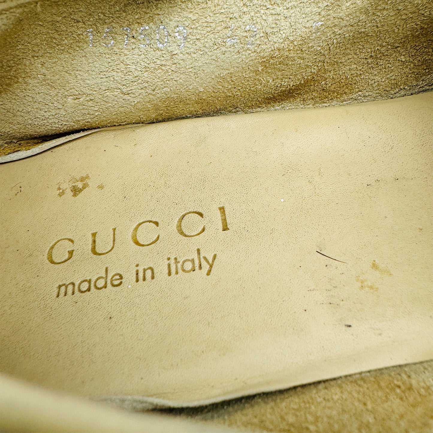 Gucci Gigi Beige Leather Loafers (Size 42.5/43)