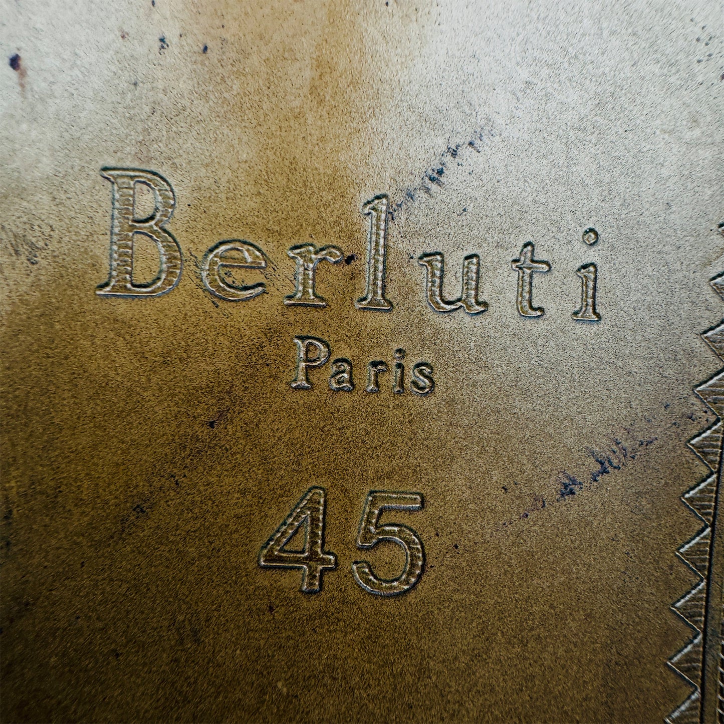 Berluti Men's Grained Leather Dark Brown Loafers (Size 45)