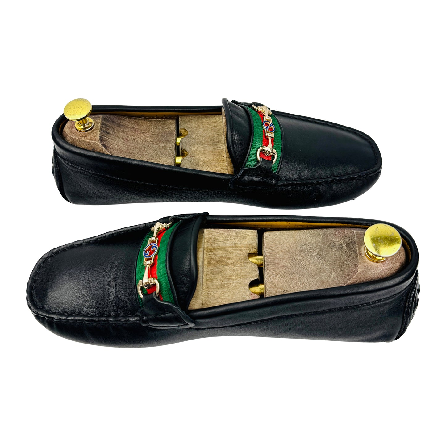 Gucci Men's Ayrton Black Leather Loafers (Size 42)