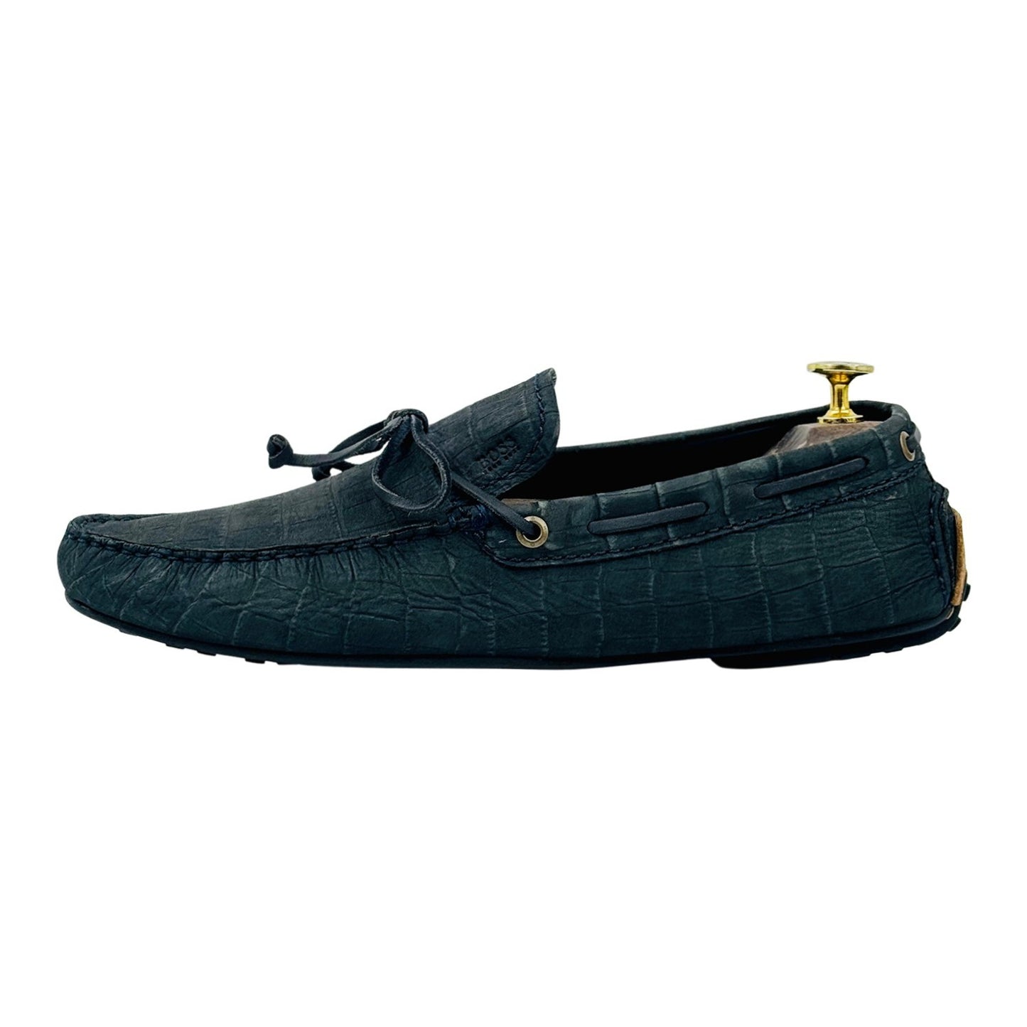 Hugo Boss Men's Croc-Embossed Leather Loafers (Size 42)
