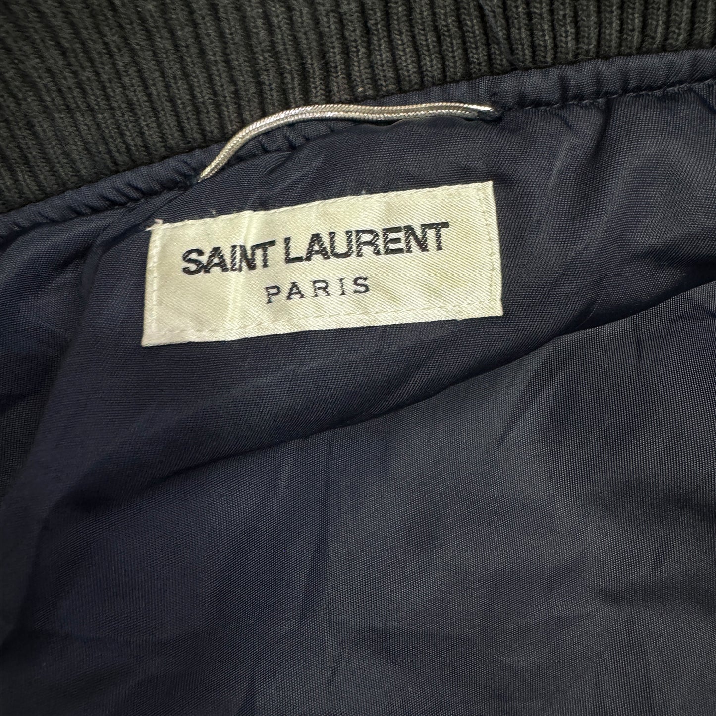 Saint Laurent Men's 'Navy Blue' Bomber Jacket (Size Medium)