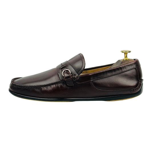 Salvatore Ferragamo Dark Brown Buckle Loafers (Size 41/41.5)