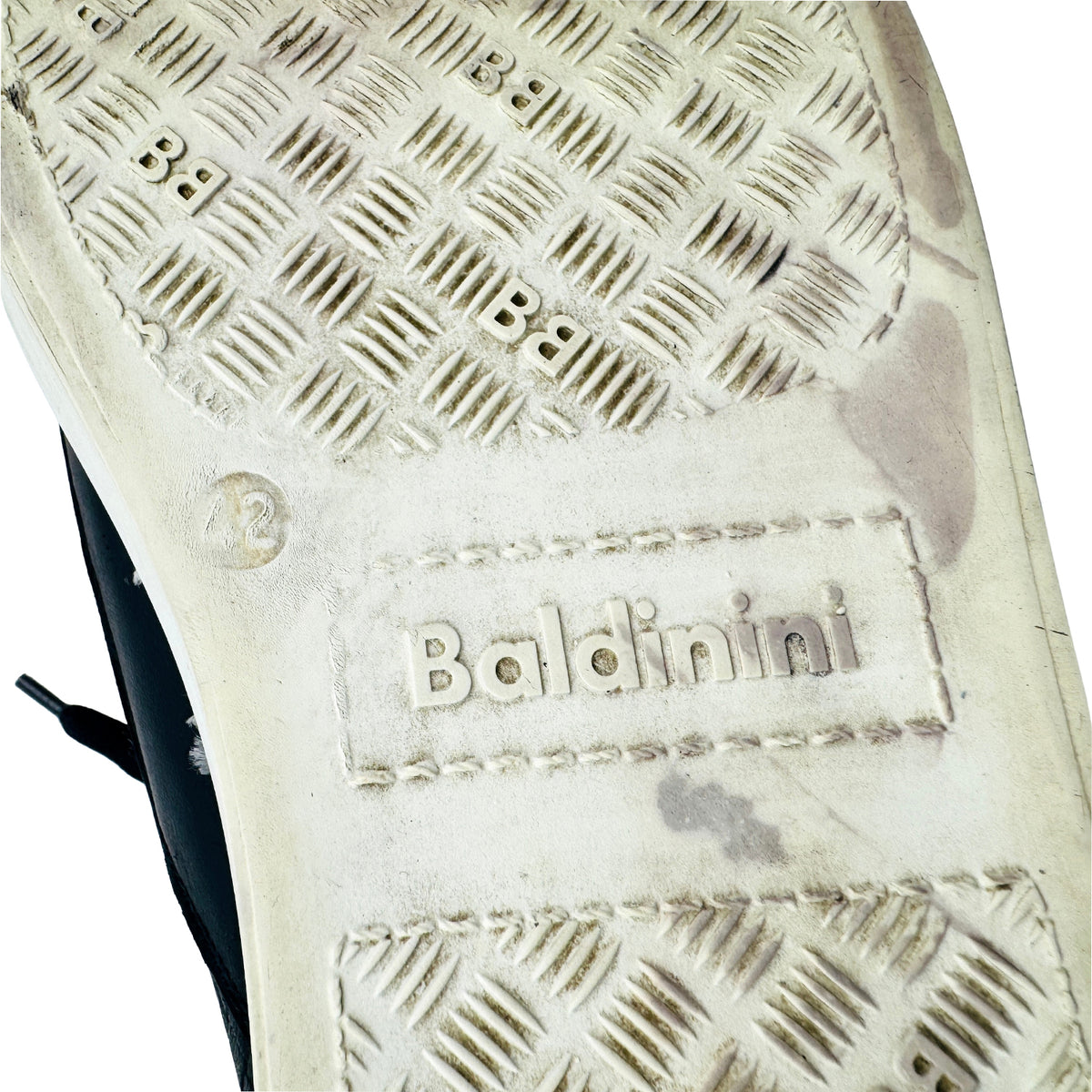 Baldinini Men's Navy Leather Low Top Sneakers (Size 42.5)