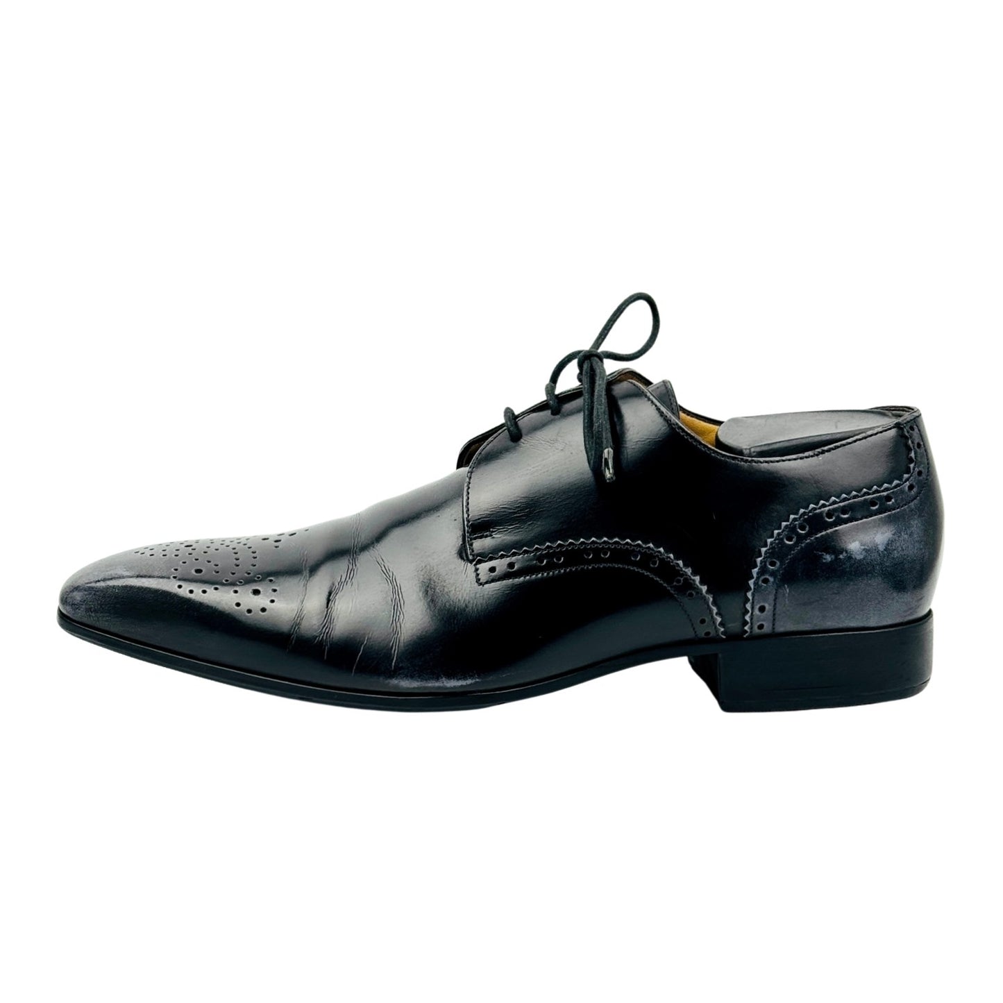 Bally Men's Black Leather Derby Shoes (Size 40/40.5)