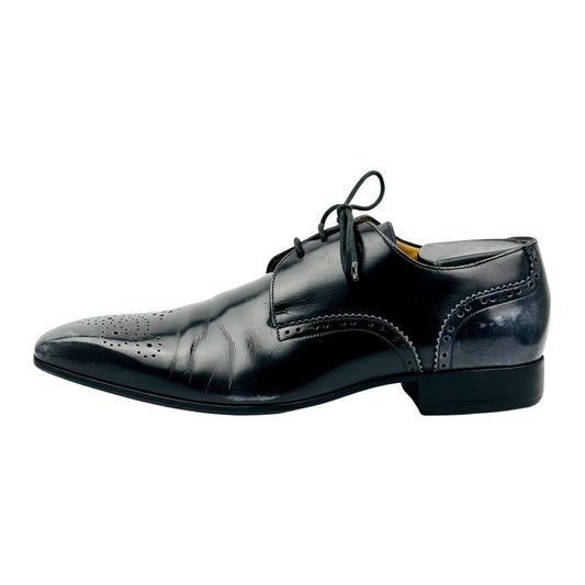 Bally Men's Black Leather Derby Shoes (Size 40/40.5)
