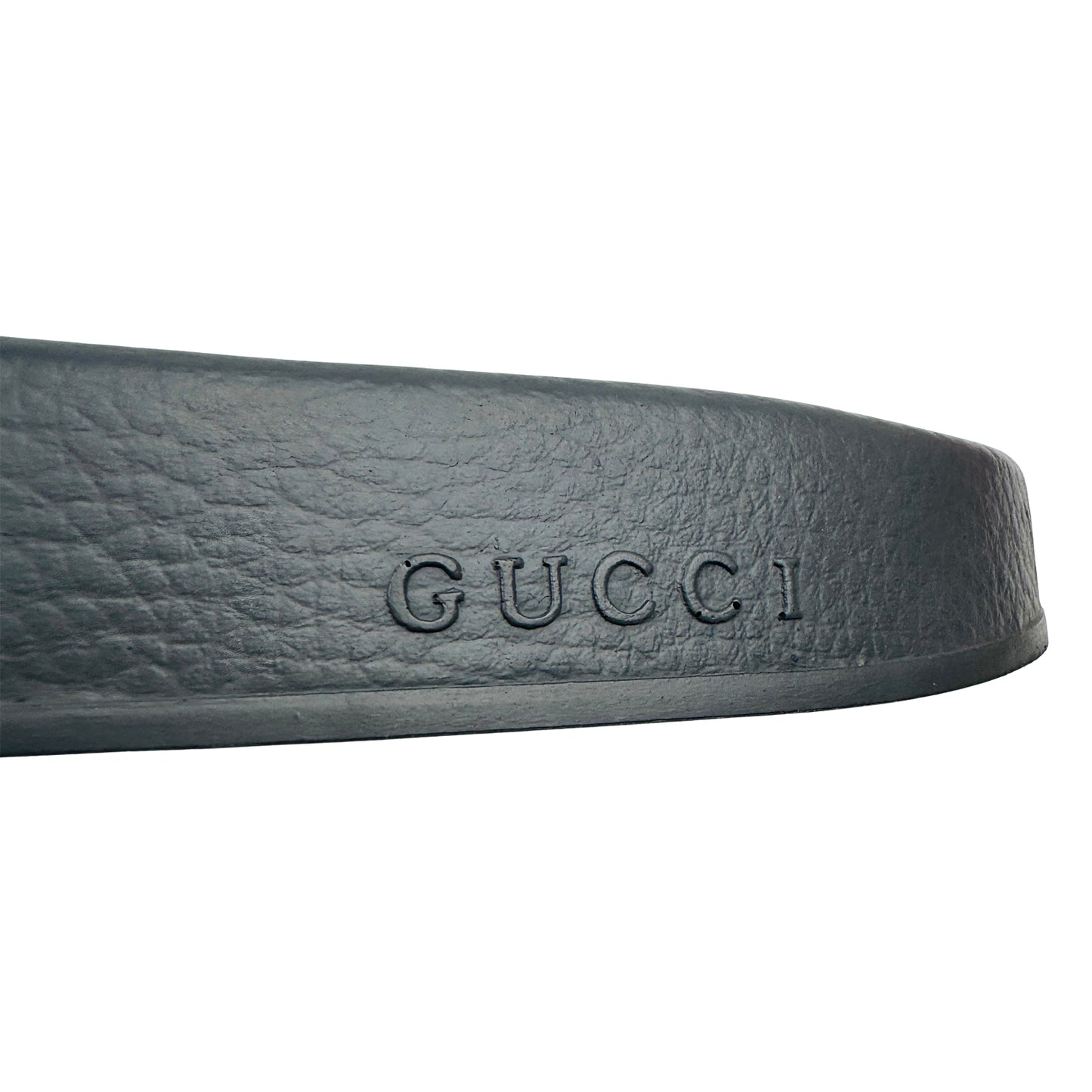 Gucci Men's Grey Rubber GG Slides (Size 43/44)