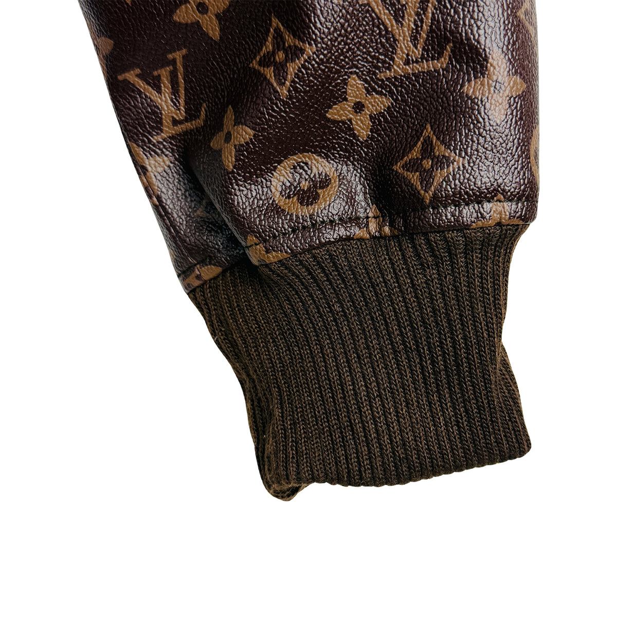 Louis Vuitton Monogram Brown Leather Jacket