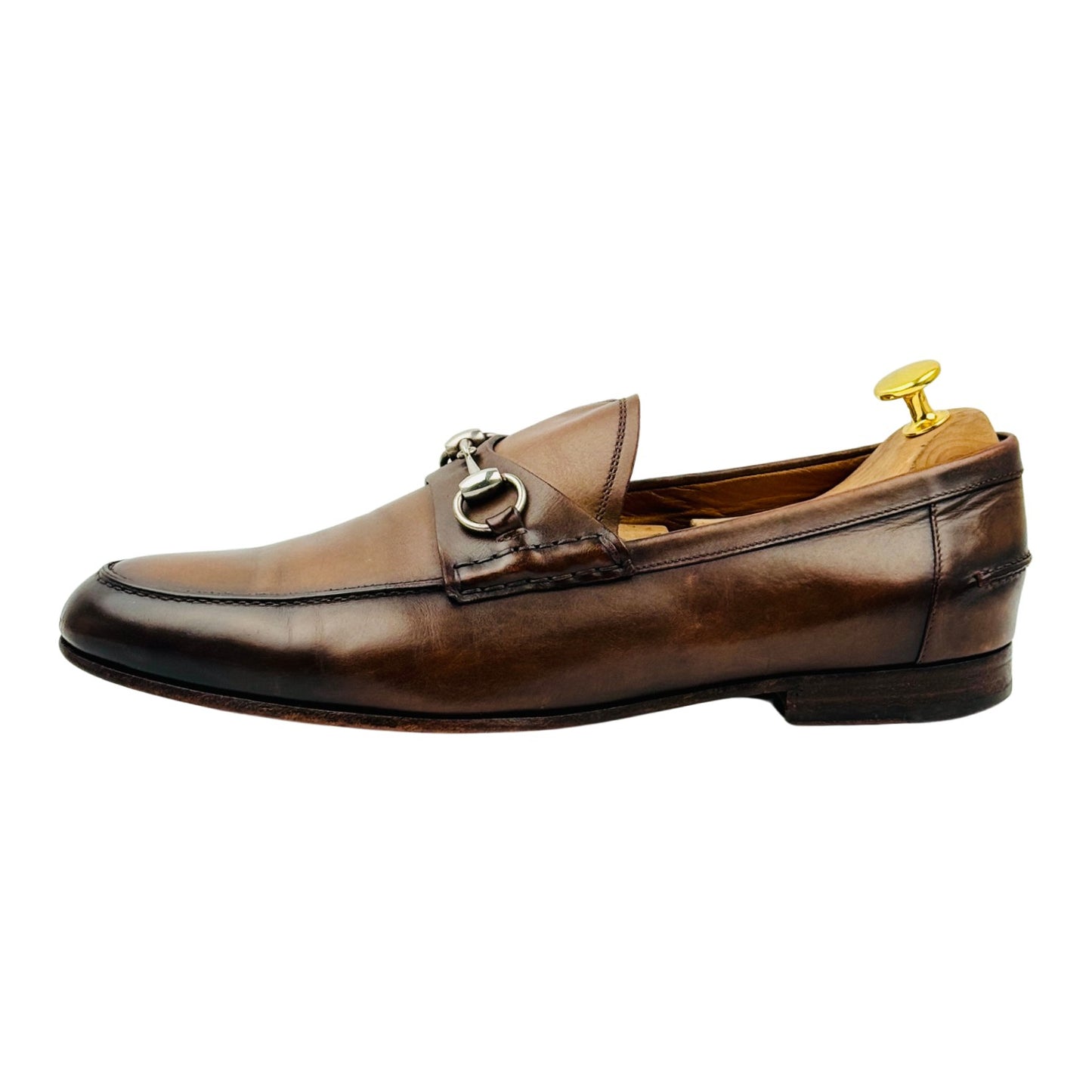Gucci 'Burnished Brown' Leather Horsebit Loafers (Size 43.5)