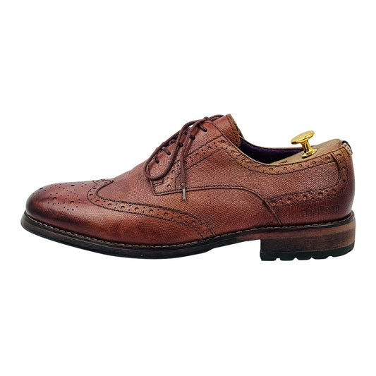 Firetrap Men's Brown Leather Spencer Brogues Shoes (Size 43)