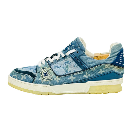 Louis Vuitton Blue Denim Monogram Sneakers (Size 43.5/44) - 1A8TSJ