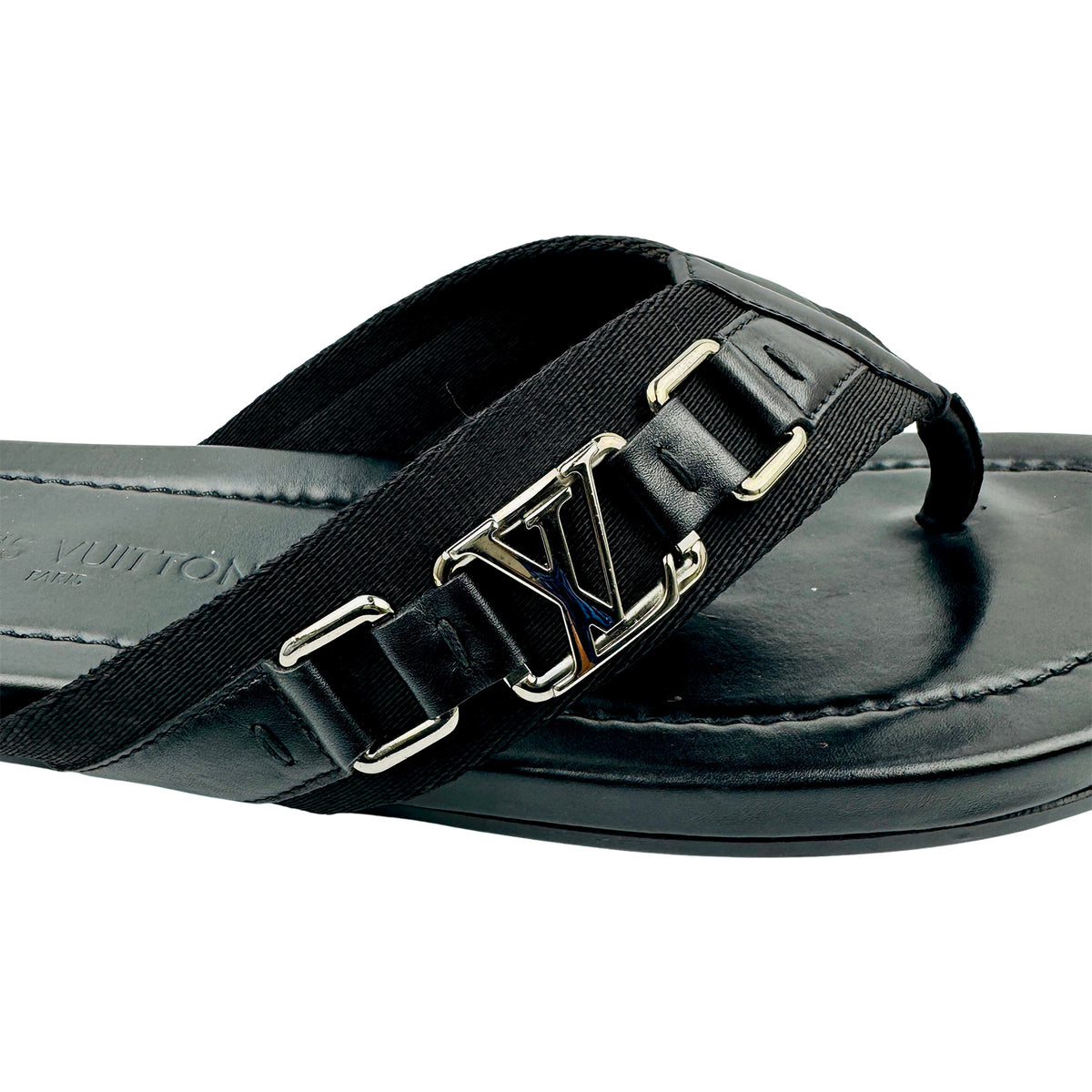 Louis Vuitton Atoll Black Thong Slides (Size 43/43.5)