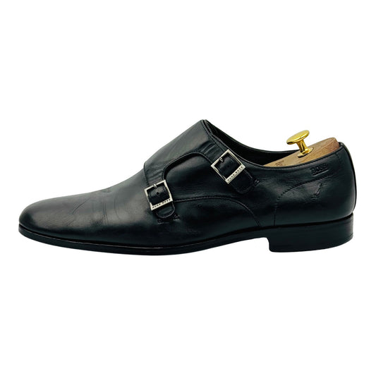 Boss Leather Double Monk Strap Shoes (Size 43.5/44) - 50246576