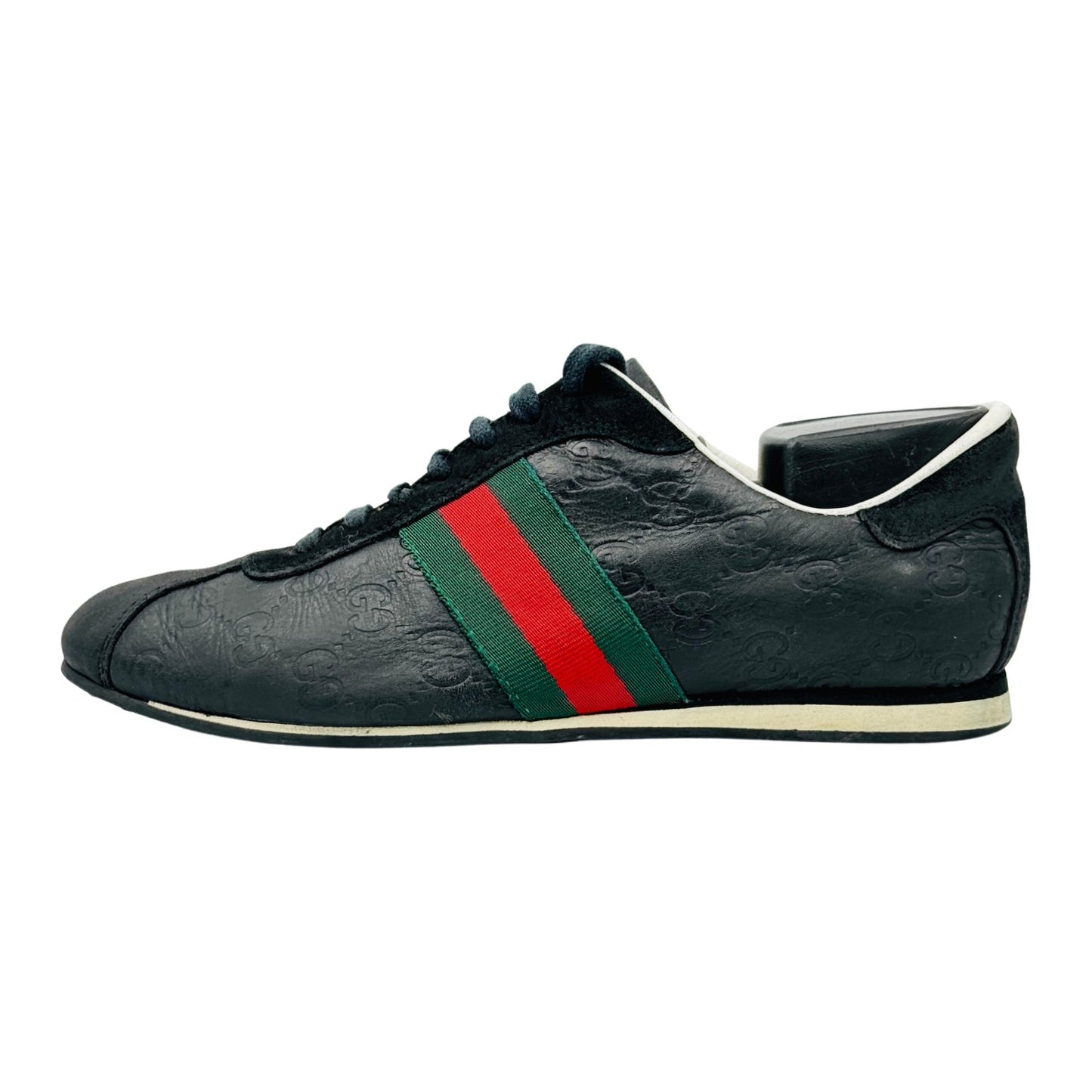 Gucci Black Leather Sneakers (Size 39/39.5) - 138732