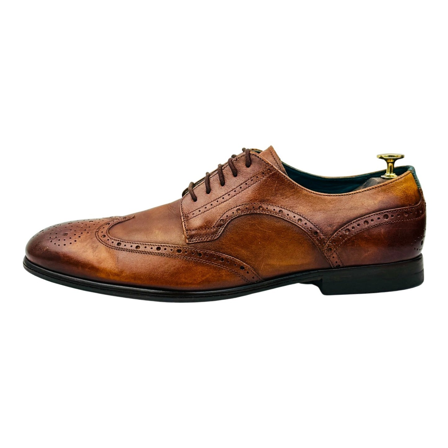Ted Baker Men's Brown Leather Derby Shoes (Size 45)