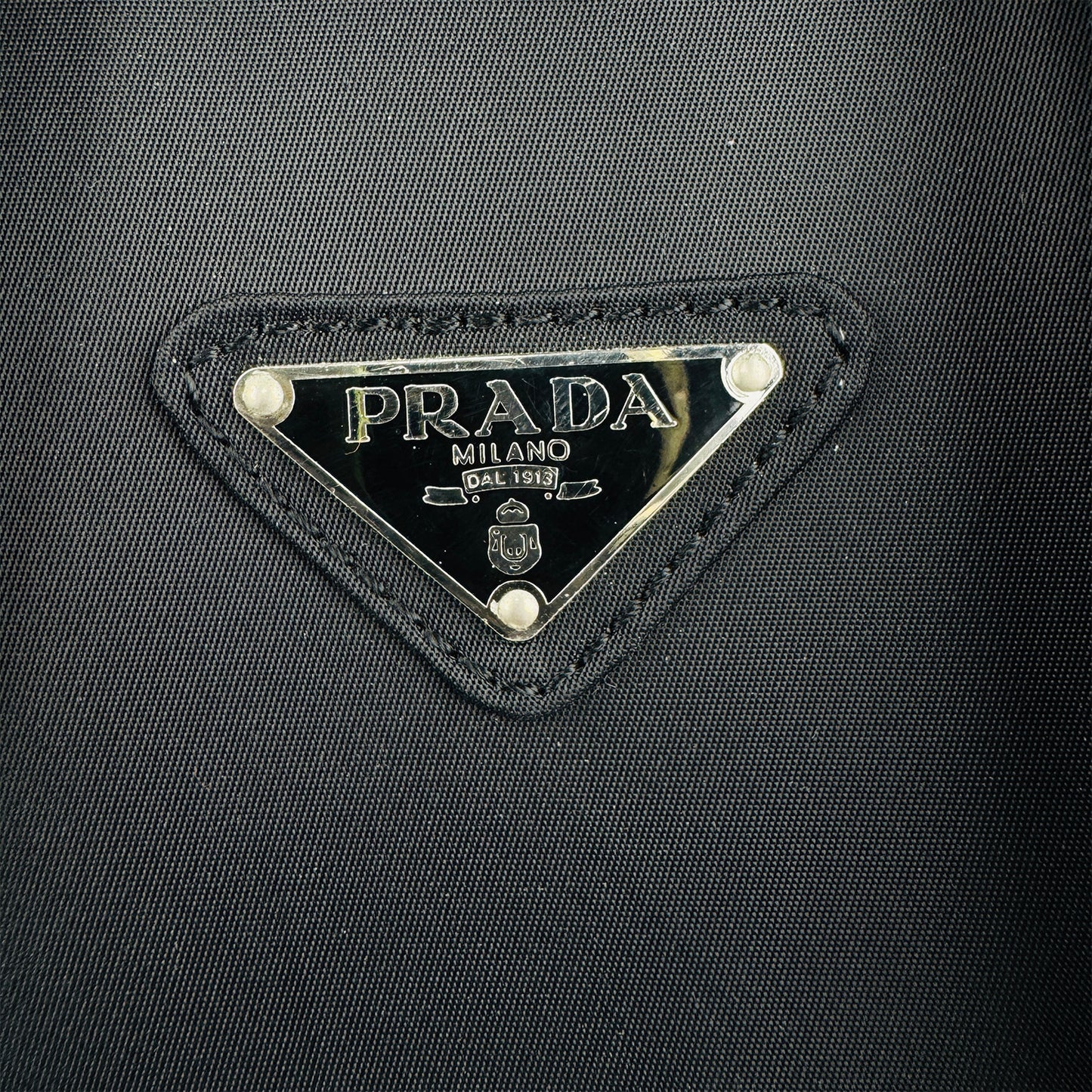 Prada Black Tessuto Nylon Double Buckle Backpack