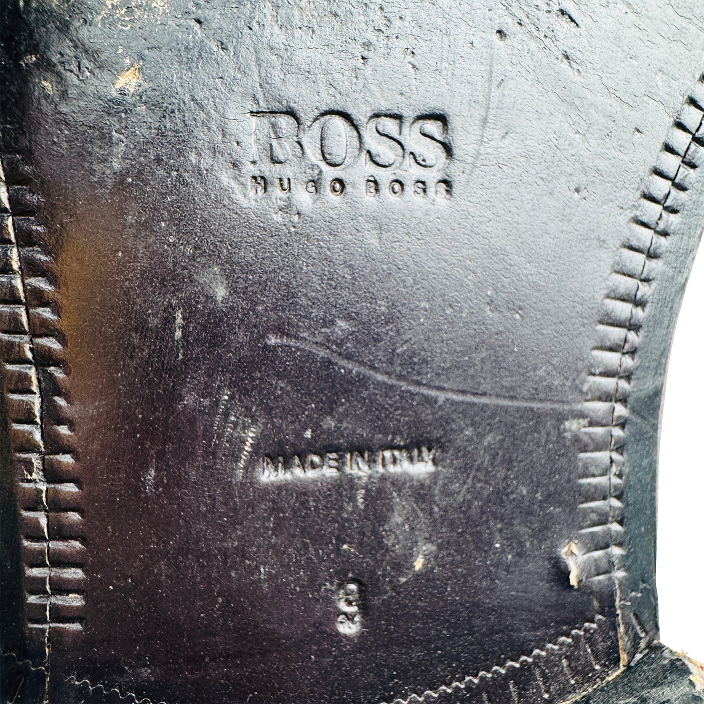 Hugo Boss Men's Brown Leather Derby Shoes (Size 43/43.5)